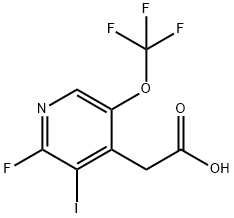 2-Fluoro-3-iodo-5-(trifluoromethoxy)pyridine-4-acetic acid Structure