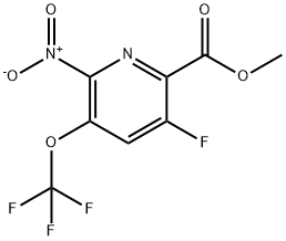 Methyl 5-fluoro-2-nitro-3-(trifluoromethoxy)pyridine-6-carboxylate Structure