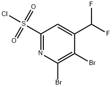 2,3-Dibromo-4-(difluoromethyl)pyridine-6-sulfonyl chloride 구조식 이미지