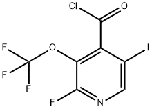 2-Fluoro-5-iodo-3-(trifluoromethoxy)pyridine-4-carbonyl chloride Structure