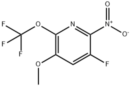 3-Fluoro-5-methoxy-2-nitro-6-(trifluoromethoxy)pyridine Structure