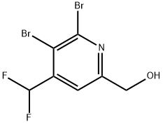 2,3-Dibromo-4-(difluoromethyl)pyridine-6-methanol Structure