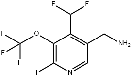 5-(Aminomethyl)-4-(difluoromethyl)-2-iodo-3-(trifluoromethoxy)pyridine Structure