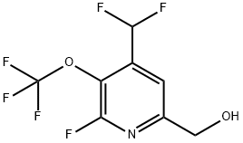 4-(Difluoromethyl)-2-fluoro-3-(trifluoromethoxy)pyridine-6-methanol Structure