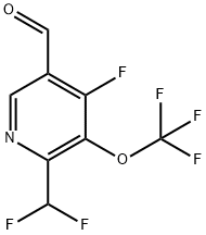 2-(Difluoromethyl)-4-fluoro-3-(trifluoromethoxy)pyridine-5-carboxaldehyde Structure