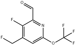 3-Fluoro-4-(fluoromethyl)-6-(trifluoromethoxy)pyridine-2-carboxaldehyde Structure