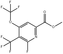 Methyl 2-fluoro-4-(trifluoromethoxy)-3-(trifluoromethyl)pyridine-6-carboxylate Structure