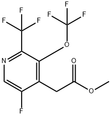 Methyl 5-fluoro-3-(trifluoromethoxy)-2-(trifluoromethyl)pyridine-4-acetate Structure