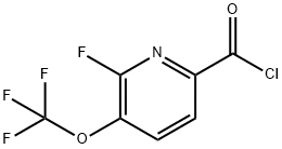 2-Fluoro-3-(trifluoromethoxy)pyridine-6-carbonyl chloride Structure