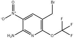 2-Amino-5-(bromomethyl)-3-nitro-6-(trifluoromethoxy)pyridine Structure