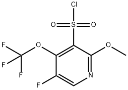 5-Fluoro-2-methoxy-4-(trifluoromethoxy)pyridine-3-sulfonyl chloride Structure