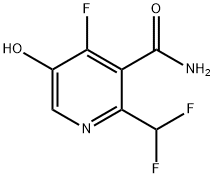 2-(Difluoromethyl)-4-fluoro-5-hydroxypyridine-3-carboxamide Structure