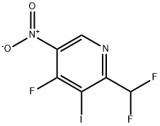 2-(Difluoromethyl)-4-fluoro-3-iodo-5-nitropyridine Structure