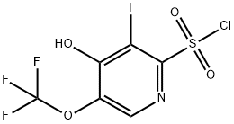 4-Hydroxy-3-iodo-5-(trifluoromethoxy)pyridine-2-sulfonyl chloride Structure