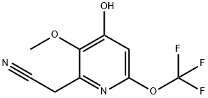 4-Hydroxy-3-methoxy-6-(trifluoromethoxy)pyridine-2-acetonitrile Structure