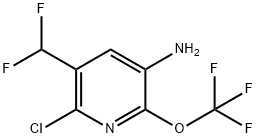 5-Amino-2-chloro-3-(difluoromethyl)-6-(trifluoromethoxy)pyridine Structure