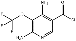 2,4-Diamino-3-(trifluoromethoxy)pyridine-5-carbonyl chloride Structure