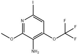 3-Amino-6-iodo-2-methoxy-4-(trifluoromethoxy)pyridine Structure