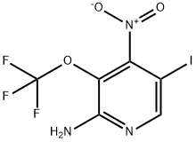 2-Amino-5-iodo-4-nitro-3-(trifluoromethoxy)pyridine Structure