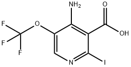 4-Amino-2-iodo-5-(trifluoromethoxy)pyridine-3-carboxylic acid Structure