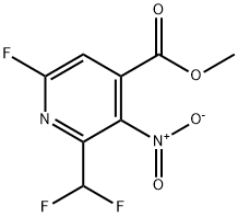 Methyl 2-(difluoromethyl)-6-fluoro-3-nitropyridine-4-carboxylate Structure