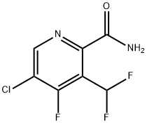 5-Chloro-3-(difluoromethyl)-4-fluoropyridine-2-carboxamide Structure