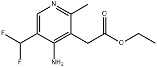 Ethyl 4-amino-5-(difluoromethyl)-2-methylpyridine-3-acetate Structure