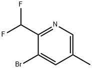 3-Bromo-2-(difluoromethyl)-5-methylpyridine Structure