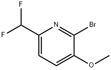 2-bromo-6-(difluoromethyl)-3-methoxypyridine Structure