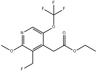 Ethyl 3-(fluoromethyl)-2-methoxy-5-(trifluoromethoxy)pyridine-4-acetate Structure