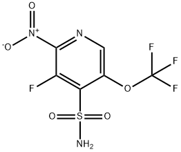 3-Fluoro-2-nitro-5-(trifluoromethoxy)pyridine-4-sulfonamide Structure