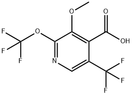 3-Methoxy-2-(trifluoromethoxy)-5-(trifluoromethyl)pyridine-4-carboxylic acid Structure