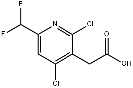 2,4-Dichloro-6-(difluoromethyl)pyridine-3-acetic acid Structure