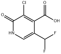 3-Chloro-5-(difluoromethyl)-2-hydroxypyridine-4-carboxylic acid Structure