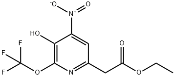 Ethyl 3-hydroxy-4-nitro-2-(trifluoromethoxy)pyridine-6-acetate Structure