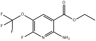 Ethyl 2-amino-6-fluoro-5-(trifluoromethoxy)pyridine-3-carboxylate Structure