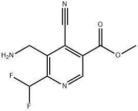 Methyl 3-(aminomethyl)-4-cyano-2-(difluoromethyl)pyridine-5-carboxylate Structure