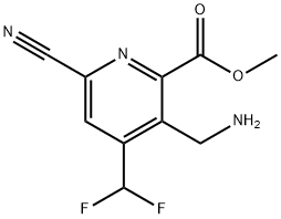 Methyl 3-(aminomethyl)-6-cyano-4-(difluoromethyl)pyridine-2-carboxylate Structure