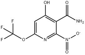 4-Hydroxy-2-nitro-6-(trifluoromethoxy)pyridine-3-carboxamide Structure