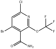 4-Bromo-6-chloro-2-(trifluoromethoxy)pyridine-3-carboxamide Structure