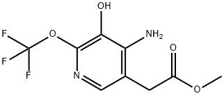 Methyl 4-amino-3-hydroxy-2-(trifluoromethoxy)pyridine-5-acetate Structure