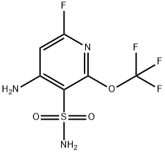 4-Amino-6-fluoro-2-(trifluoromethoxy)pyridine-3-sulfonamide Structure