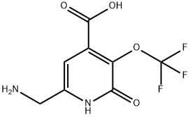 6-(Aminomethyl)-2-hydroxy-3-(trifluoromethoxy)pyridine-4-carboxylic acid Structure