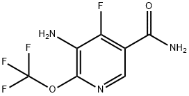 3-Amino-4-fluoro-2-(trifluoromethoxy)pyridine-5-carboxamide Structure