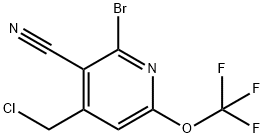 2-Bromo-4-(chloromethyl)-3-cyano-6-(trifluoromethoxy)pyridine Structure