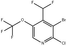 3-Bromo-2-chloro-4-(difluoromethyl)-5-(trifluoromethoxy)pyridine 구조식 이미지