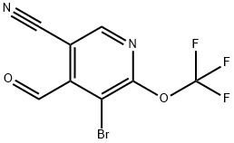 3-Bromo-5-cyano-2-(trifluoromethoxy)pyridine-4-carboxaldehyde Structure