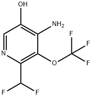 4-Amino-2-(difluoromethyl)-5-hydroxy-3-(trifluoromethoxy)pyridine Structure