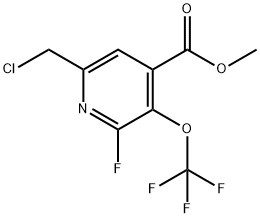 Methyl 6-(chloromethyl)-2-fluoro-3-(trifluoromethoxy)pyridine-4-carboxylate Structure