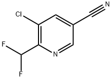 3-Pyridinecarbonitrile, 5-chloro-6-(difluoromethyl)- 구조식 이미지